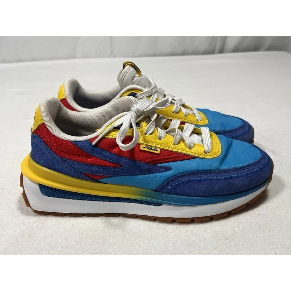 Fila Women’s Retro Runner Sneakers Multicolor 6.5 Blue Red Yellow - Picture 5 of 11